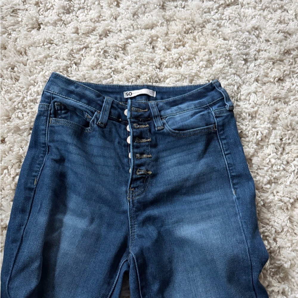 Chic extra Flare Denim vintage dark blue cowboy denim Jeans - Picture 4 of 6
